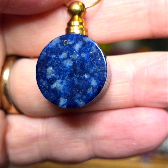 Natural Kharma by Avelon Jewelry - Lapis Lazul crystal bottle pendant LAST ONE!